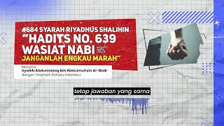 Download lagu Riyadhus Shalihin Hadits No. 639 Wasiat nabi, janganlah engkau marah mp3 Download lagu Riyadhus Shalihin Hadits No. 639 Wasiat nabi, janganlah engkau marah mp3