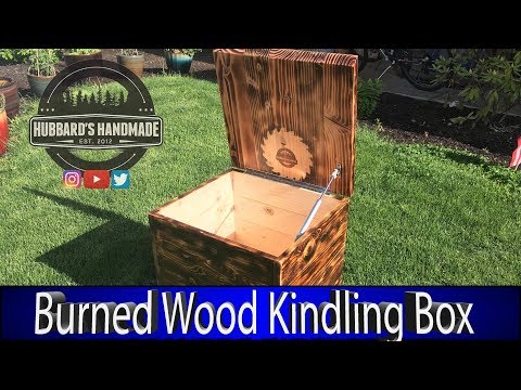 Kindling Box with Burned Finish