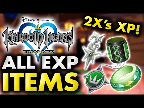 Kingdom Hearts 1 - How to Get ALL EXP Items (Guide) (2x XP)