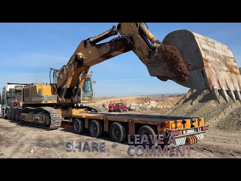 Transporting The Liebherr 964 Excavator To The Next Mining Site - Fasoulas Heavy Transports - 4k
