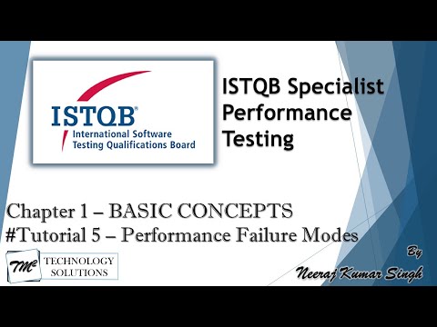 ISTQB Performance Tester Introduction to ISTQB Performance Tester Certification ISTQB Tutorials