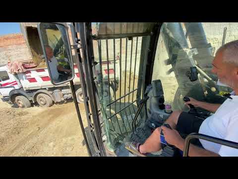 Caterpillar 385C Excavator Loading Caterpillar 773D Dumper And Trucks - Operator Vaggelis Staikinos