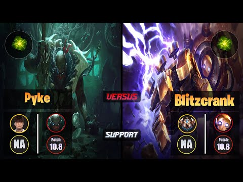 CoreJJ PYKE (Support) [Aftershock] VS BLITZCRANK - Challenger NA Patch 10.8