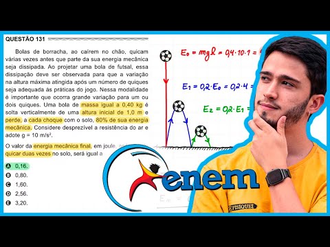 ENEM 2017 Libras - Bolas de borracha, ao caírem no chão, quicam várias vezes antes que parte da sua