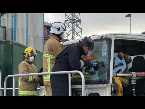 Glass management using a Makita recip saw