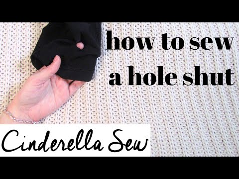 How to sew a hole in leggings - How to fix holes in clothing - How to stitch a hole in seam of pants