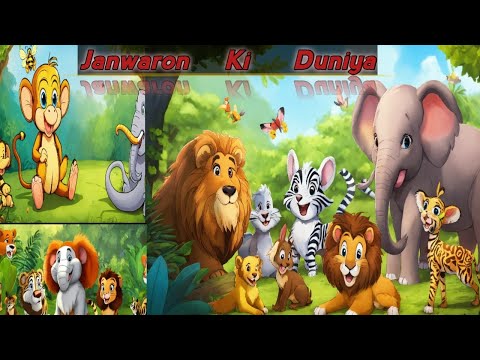 The Animal Sounds Song' – / Janwaro Ki Duniya- And Animals Song In Hindi Anaya #cartoon #Animals 🐵