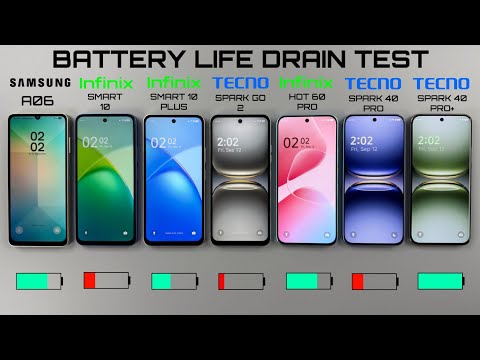 Samsung A06/ Smart 10 / Spark GO 2/ Hot 60 Pro /Spark 40 Pro /Spark 40 Pro Plus - BATTERY DRAIN TEST