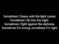 Rush-Freeze (Part IV of "Fear") (Lyrics)