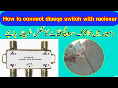 How to connect diseqc switch with racievar dish stailite