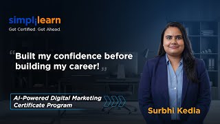 Simplilearn Reviews | Shaping a Career in Digital Marketing: Surbhi's Journey #GetCertifiedGetAhead