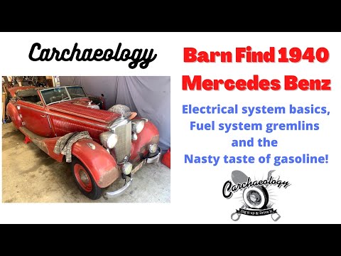 Thumbnail for Carchaeology: Barn Find 1940 Mercedes basic electrical hook up and battling the fuel supply gremlins by Car