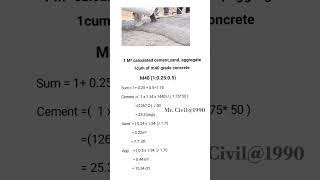 M40 concrete calculated easy method