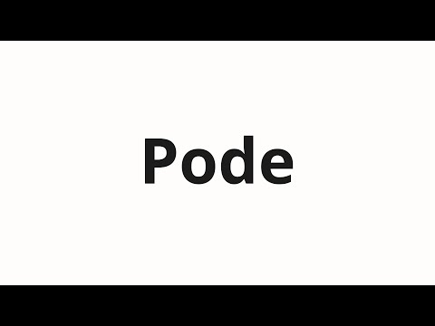 Hvordan uttale Pode