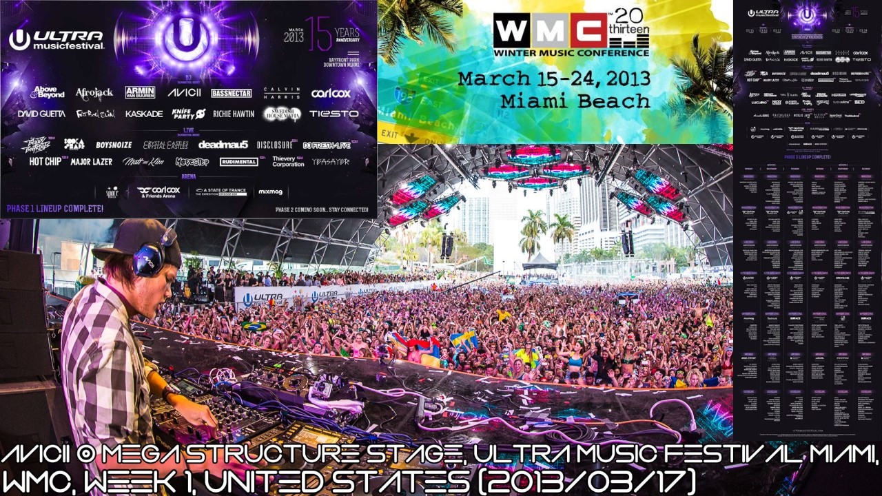 Avicii @ Mega Structure Stage, Ultra Music Festival Miami, WMC, Week 1, United States (2013/03/17)
