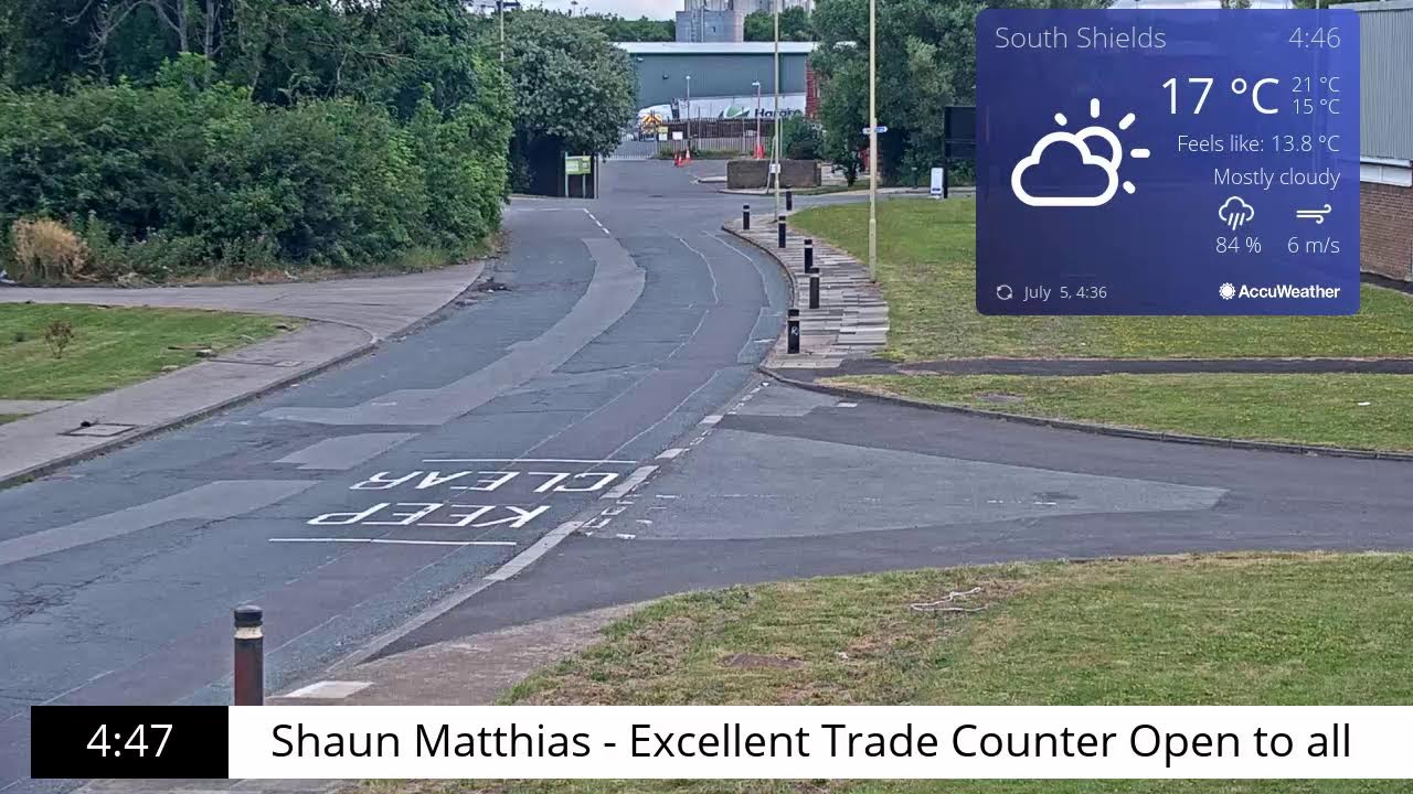 Live webcam view of South Shields Road Junction Cam
