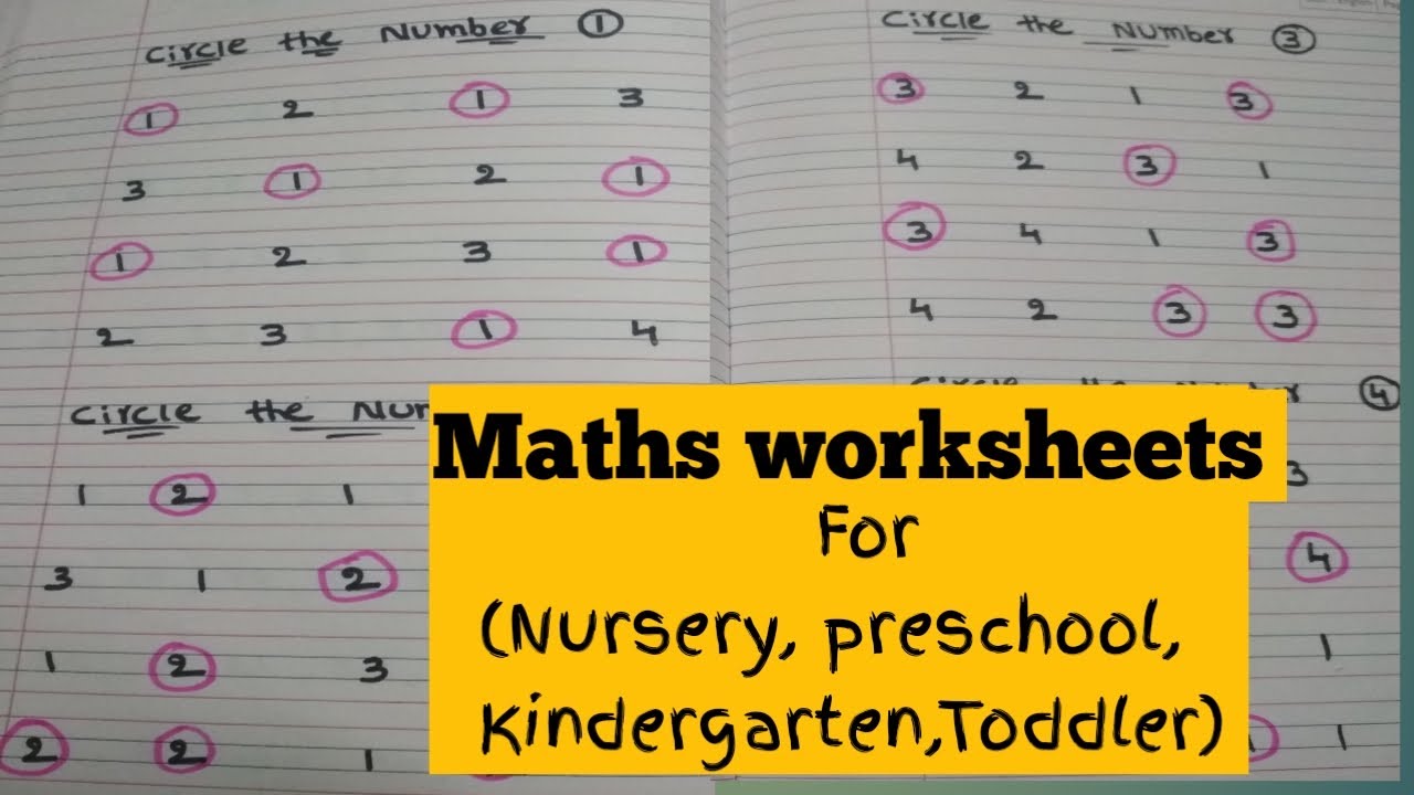 Circle the number Maths worksheet