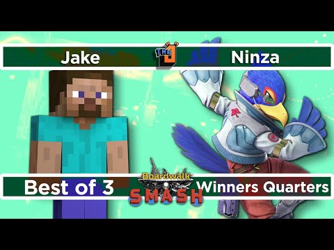 Jake (Steve) vs Ninza (Falco) Winners Quarters - Boardwalk Smash #38 - SSBU