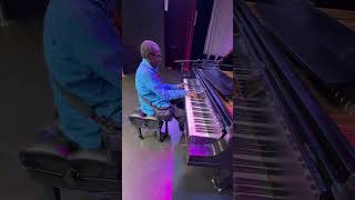 The goat George Cables showing me how he plays Duke Pearson’s “You Know I Care”