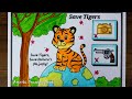 International Tiger Day Poster Drawing Save Tiger Poster World Tiger Day Drawing Save Wildlife