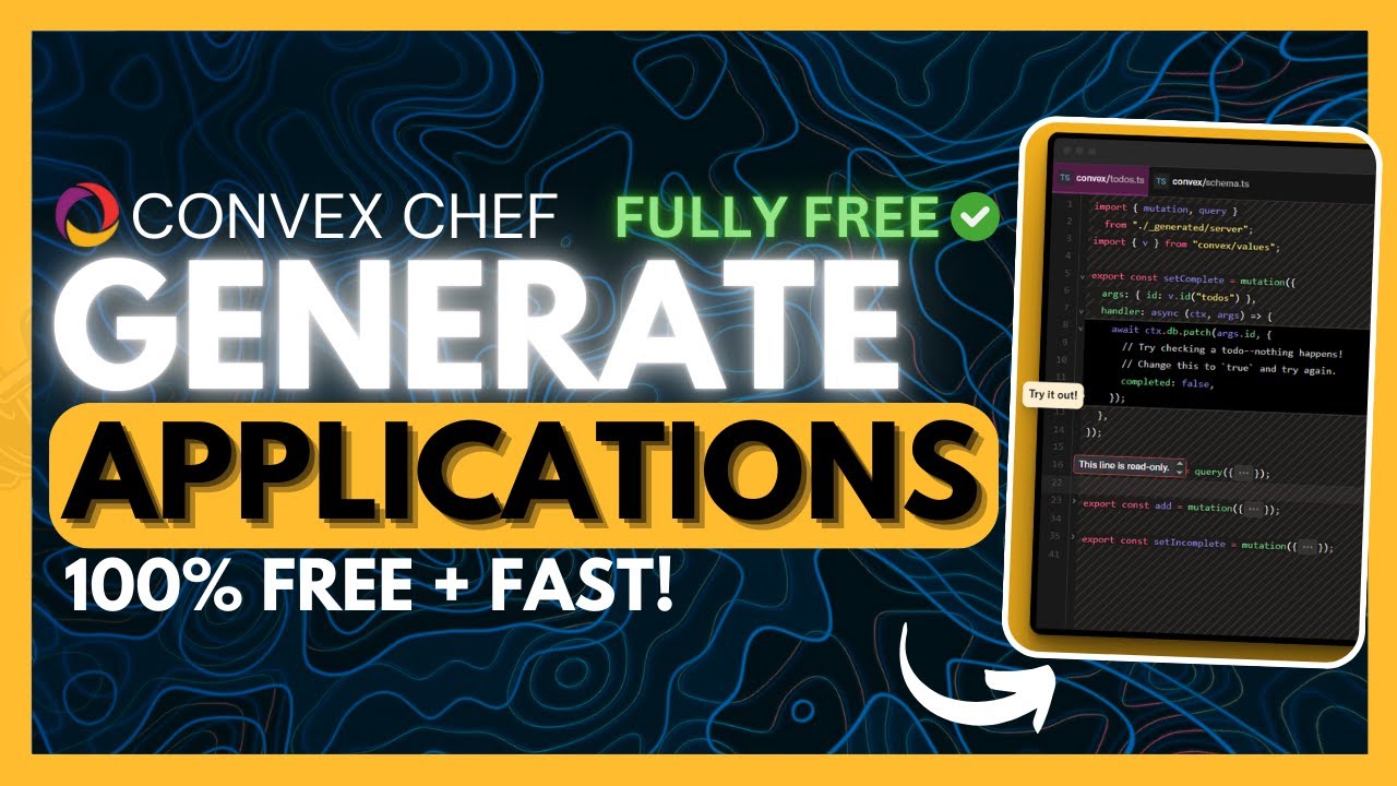 Convex Chef: FASTEST and FREE Way To Create Full-Stack Applications With NO CODE! (Opensource)