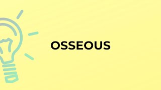 What is the meaning of the word OSSEOUS