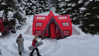 🎄OUR NEW YEAR'S CAMPING IN THE DEEP SNOW WITH OUR NEW TENT❄️