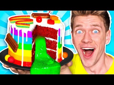 Mystery Wheel of Food Challenge! *SLIME CAKE* Learn How To Make DIY Sour Switch Up Oobleck Food