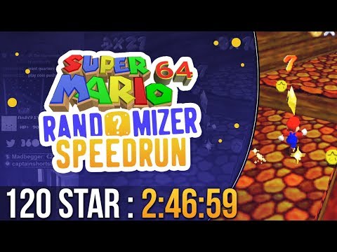 Super Mario 64 Randomizer 120 Star Speedrun in 2:46:59