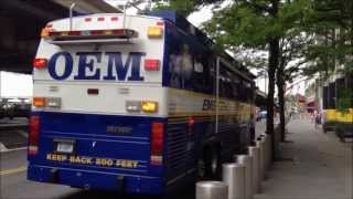 preview picture of video 'RARE OEM COMMAND CENTER BUS, OFFICE OF EMERGENCY MANAGEMENT ON SOUTH ST. IN LOWER MANHATTAN, NYC.'