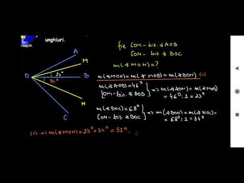 Aplicații unghiuri adiacente și bisectoare