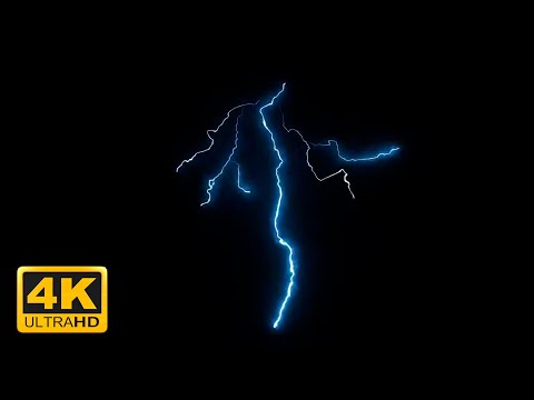 1 hour silent blue lightning - Background video