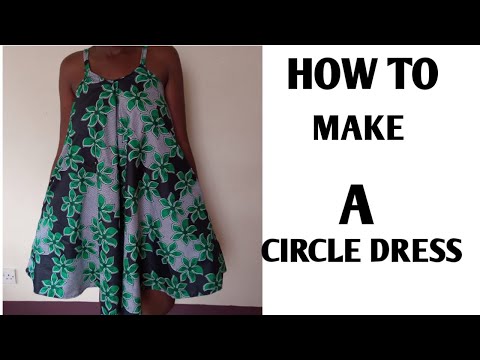 DIY | CIRCLE DRESS CUTTING TUTORIAL | UMBRELLA DRESS . cutting and stitching