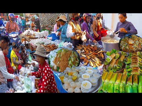 Factory Workers Breakfast For Less Than $1 - Cambodian Countryside Street Food