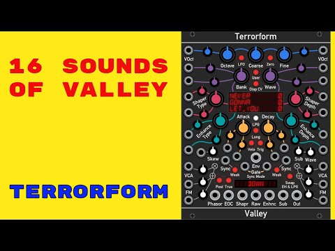 16 patches and patch notes with Valley Terrorform Wavetable Synth in VCV Rack