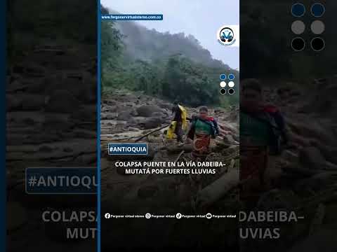 COLAPSA PUENTE EN LA VÍA DABEIBA–MUTATÁ POR FUERTES LLUVIAS