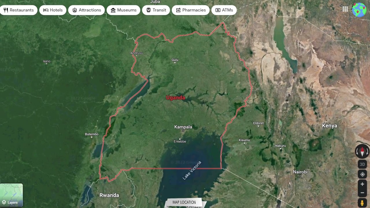 Where on the map - Uganda