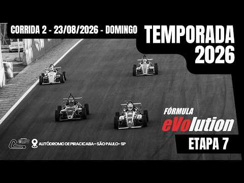 Etapa 7 - 2026 - FÓRMULA EVOLUTION - Corrida 2 - Piracicaba/ECPA - AO VIVO