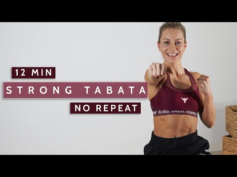 12 MIN STRONG TABATA | No Repeat | Full Body | Calorie Killer | Intense | HIIT | Homeworkout
