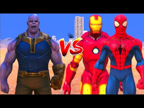 100 Thanos vs 1000 IRON MAN and 1000 spider man (Marvel vs Marvel)