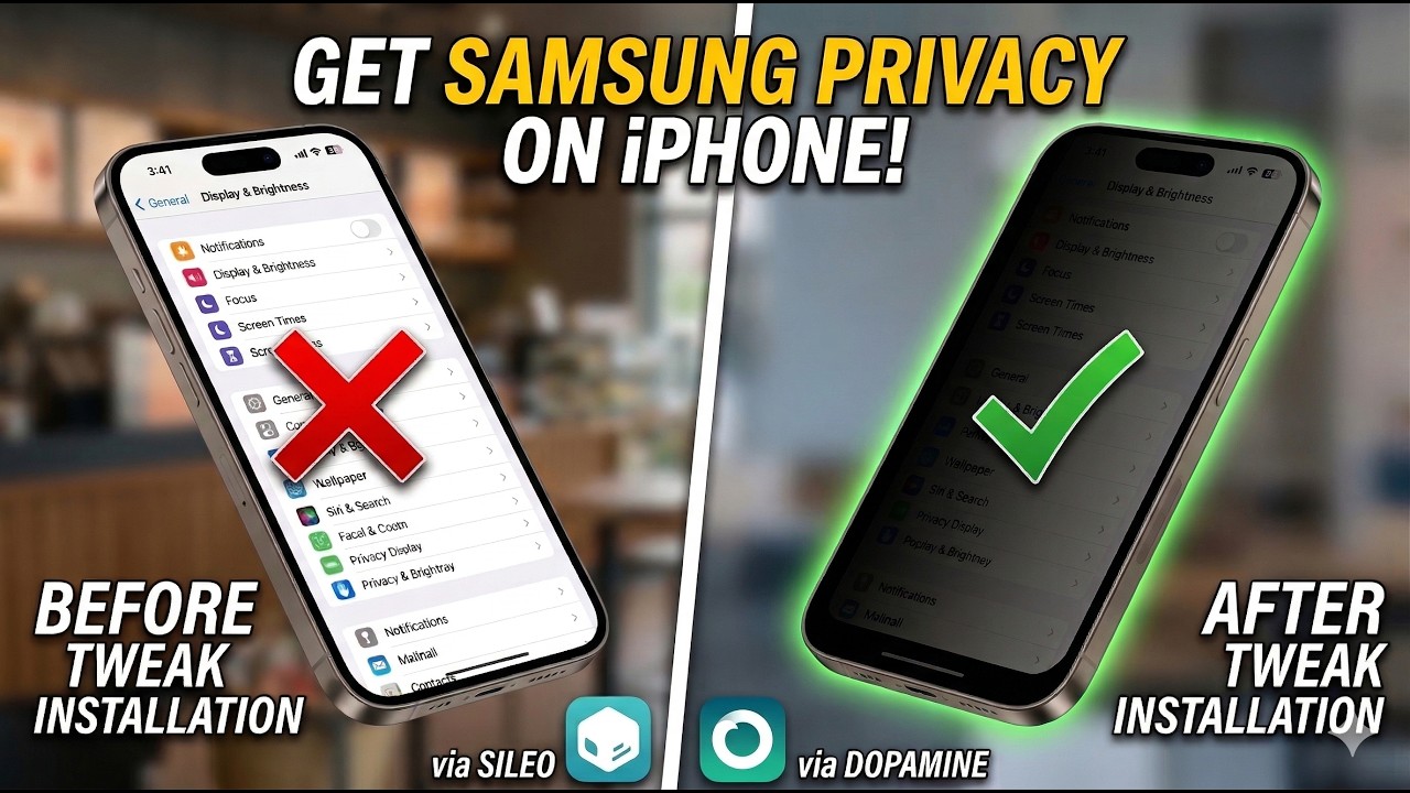 Get Samsung S26 Ultra’s Anti-Peeping Feature on iPhone! (Privacy Display Tweak)