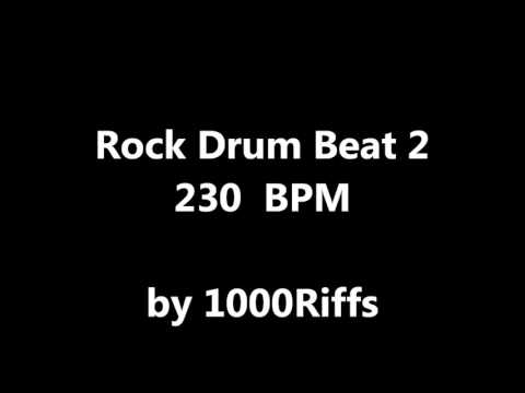 Rock Drum Beat # 2 : 230 BPM - Beats Per Minute