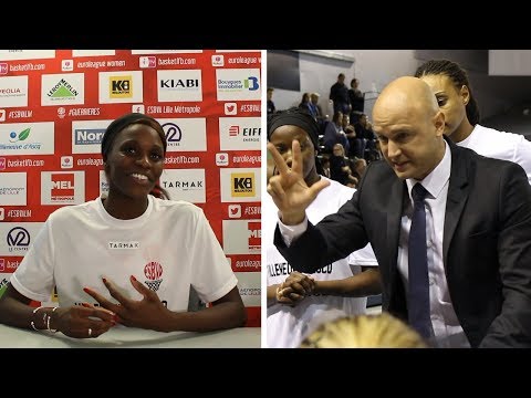 JOHANNE GOMIS et FREDERIC DUSART après VILLENEUVE-POLKOWICE (65-60) EUROLEAGUE