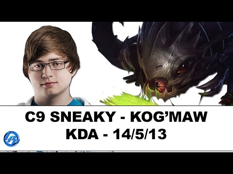 C9 Sneaky(Kog'maw) vs Alliance Rekkles(Lucian) - NA SoloQ