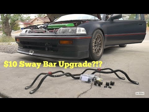 88-91 CRX/Civic Front Sway Bar Install - 23mm & Energy Suspension Bushings
