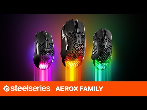 Belaidė žaidimų pelė SteelSeries Aerox 5 Onyx, Juodos spalvos video