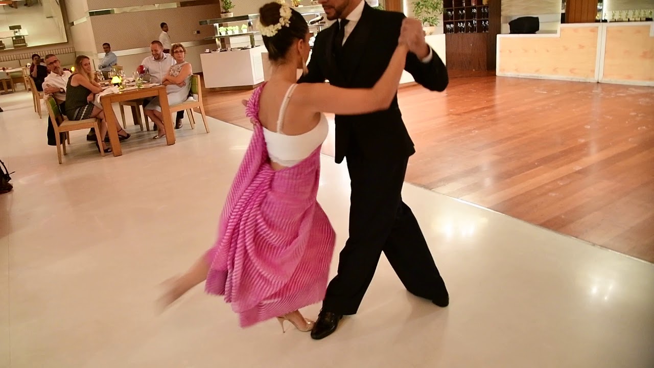Argentine Tango in a saree by Maria Tsiatsiani and Leandro Palou