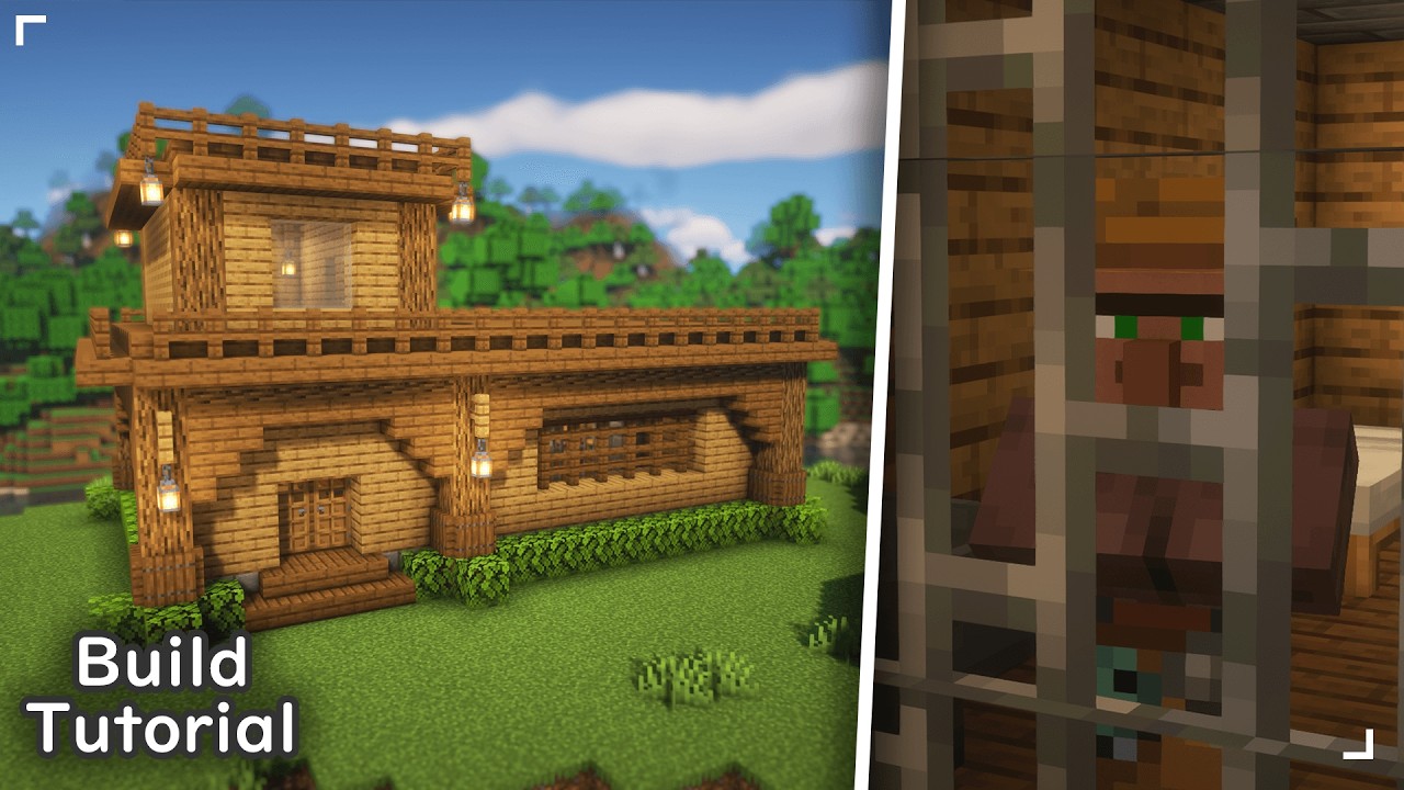 😈 Village Jail House / Prison Cell 👮 | Minecraft Build Tutorial