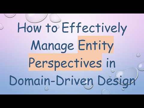 How to Effectively Manage Entity Perspectives in Domain-Driven Design