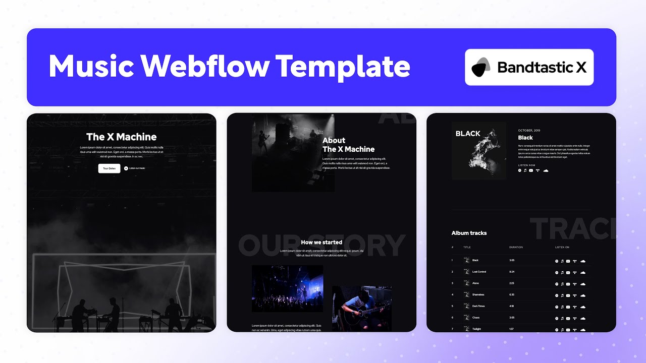 Music Website Template | Bandtastic X - BRIX Templates